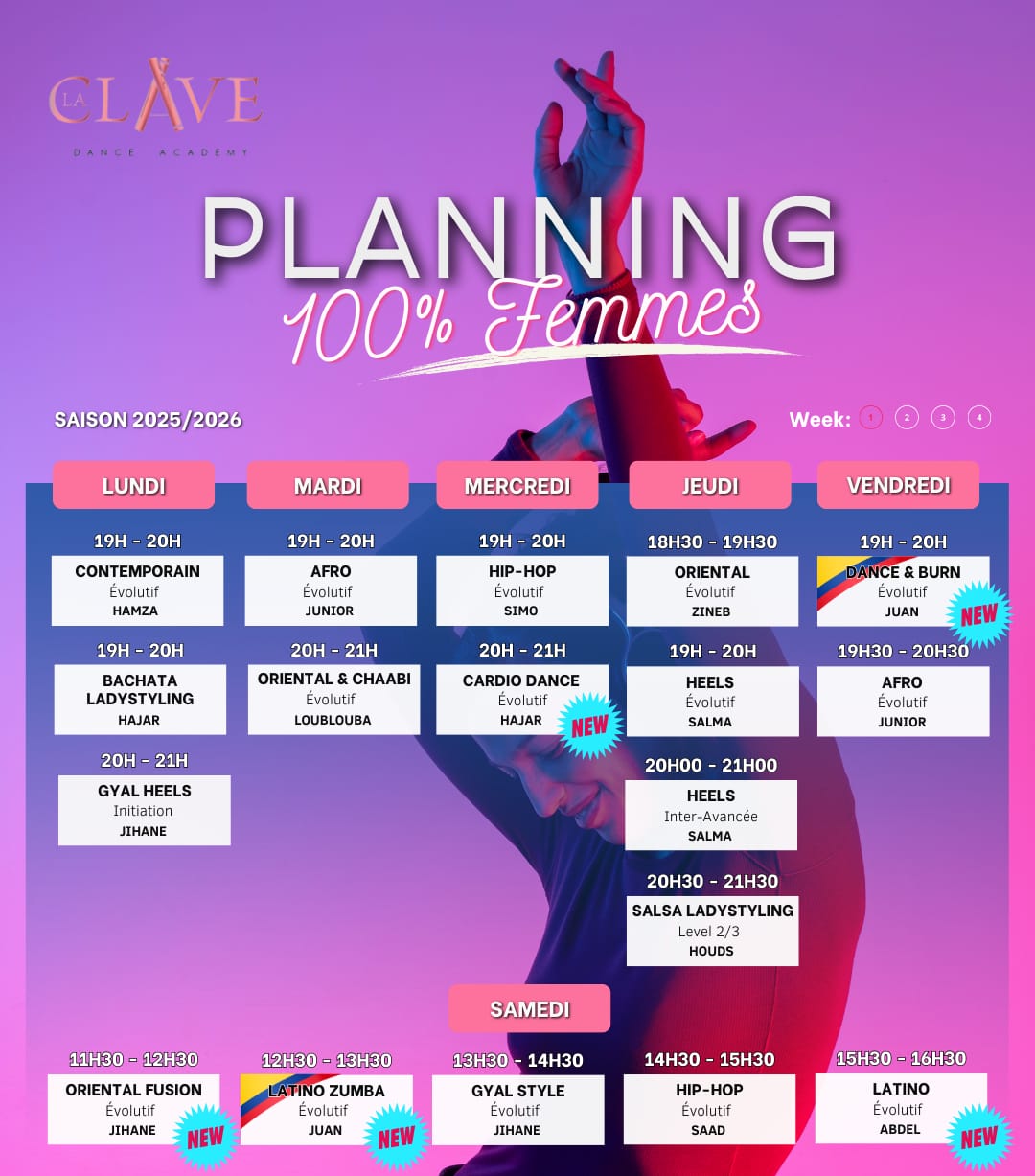 Planning Vendredi Samedi