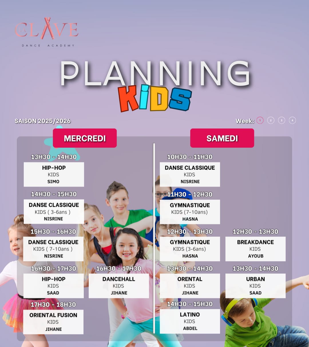 Planning Lundi Mardi