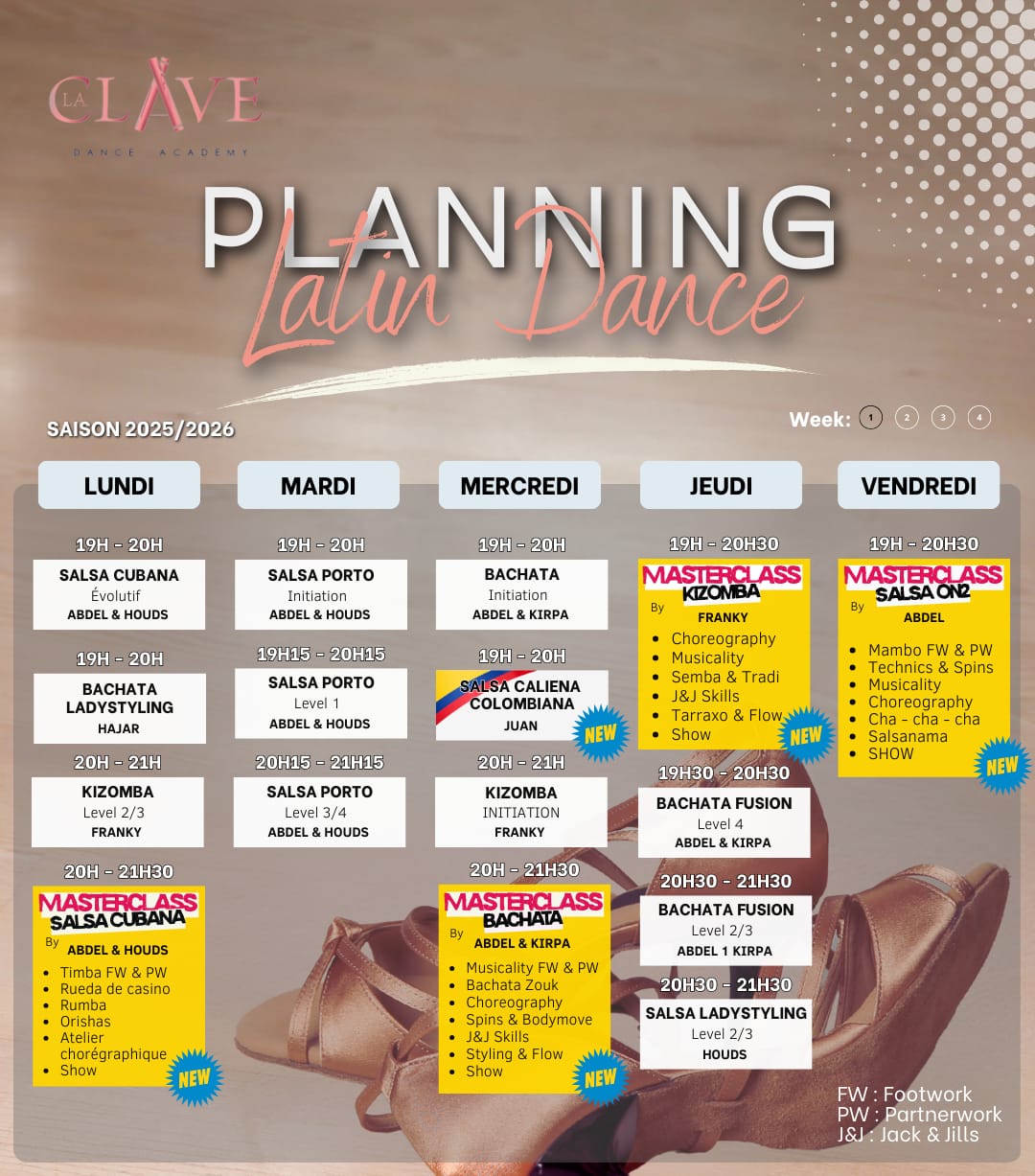 Planning Mercredi Jeudi